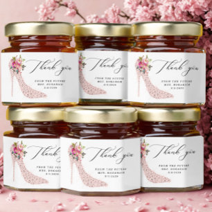 Modern High Heels Script Bridal Shower Honey Jar F Favors
