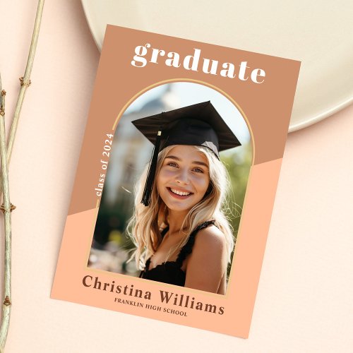 Modern High School Graduate Photo Graduation Party Invitation