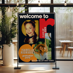 Modern High School Graduation Welcome Sign
