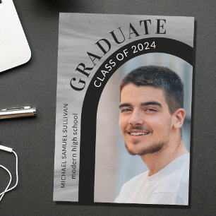 Modern High School Photo Graduation Announcement