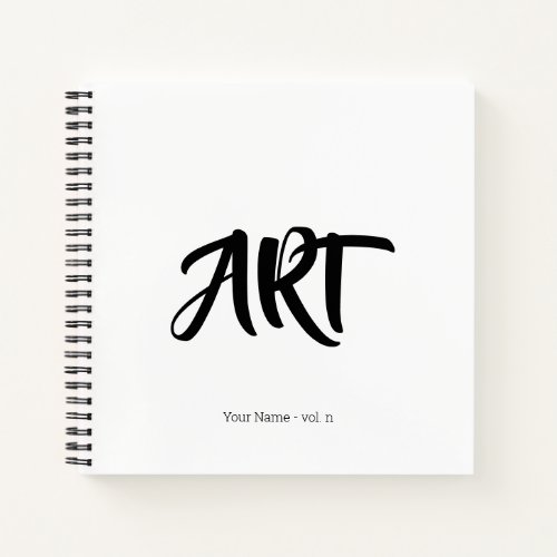 Modern Hip Art with Your Name Sketchbook Notebook