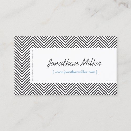 Modern &amp; Hip Black Chevron Pattern Business Card Template