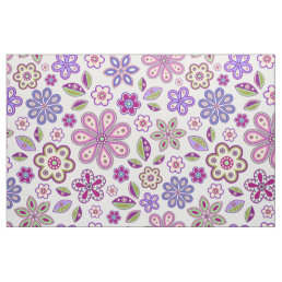 Modern Hippie Floral Pattern | Botanical Fabric