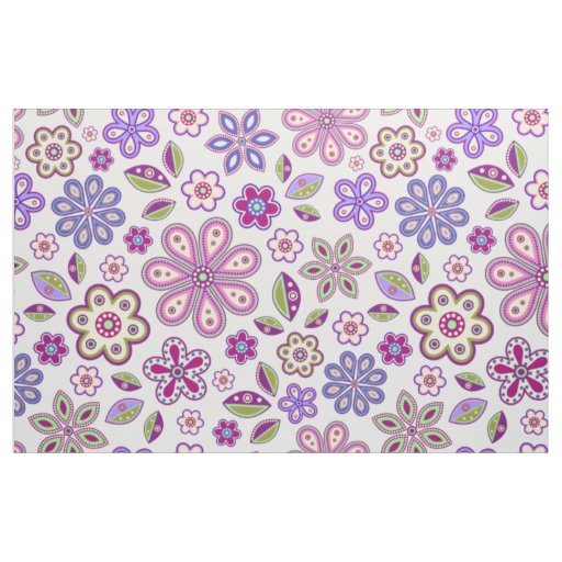 Modern Hippie Floral Pattern | Botanical Fabric
