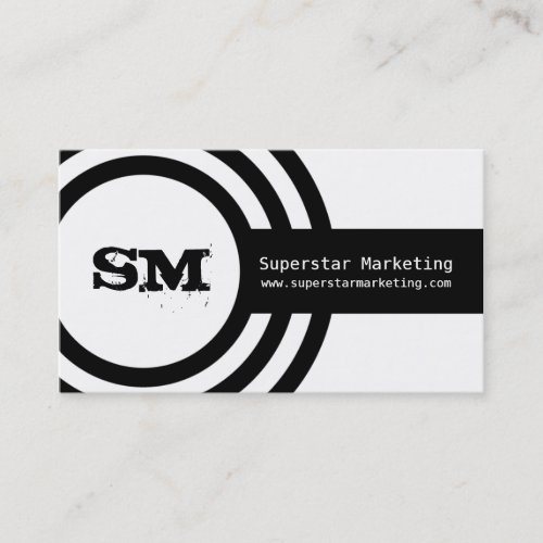 Modern Hipster Business Card, Black and White