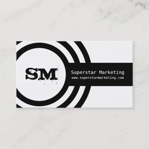 Customizable Modern Hipster Business Card, Black and White