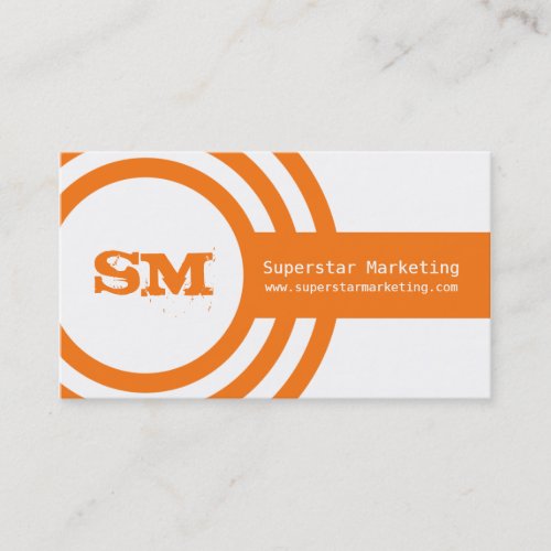 Modern Hipster Business Card, Orange