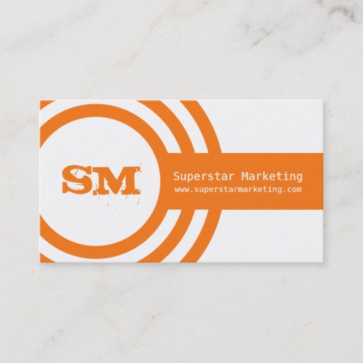 Customizable Modern Hipster Business Card, Orange