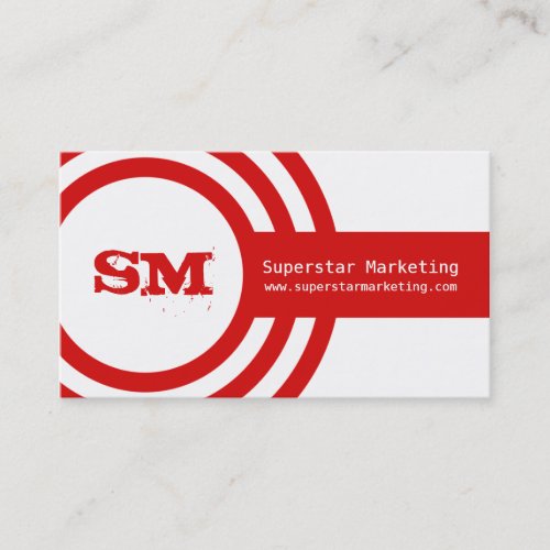 Modern Hipster Business Card Red Business Card