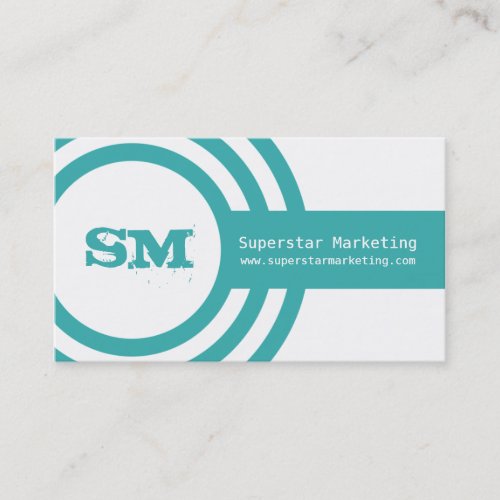 Modern Hipster Business Card, Turquoise