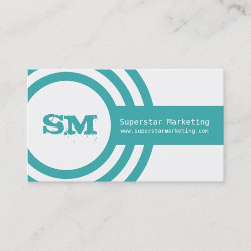 Customizable Modern Hipster Business Card, Turquoise