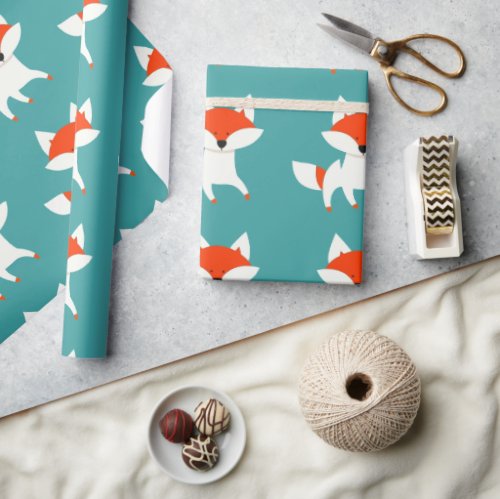 Modern Hipster Freddie Fox Wrapping Paper