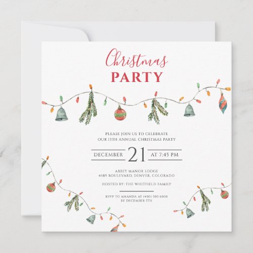 Modern Holiday Annual Office Party Invitation