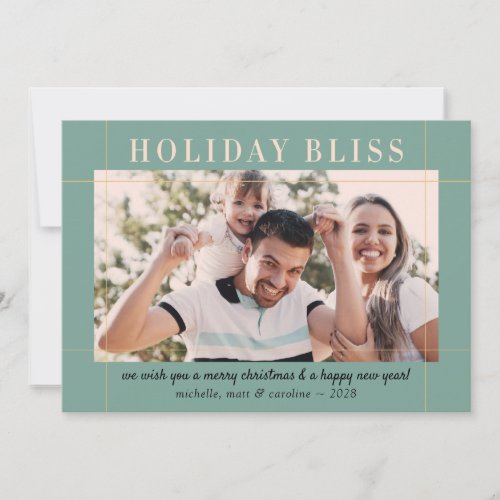 Modern Holiday Bliss Holiday Photo Card