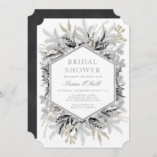 Modern Holiday Bridal Shower Invitation