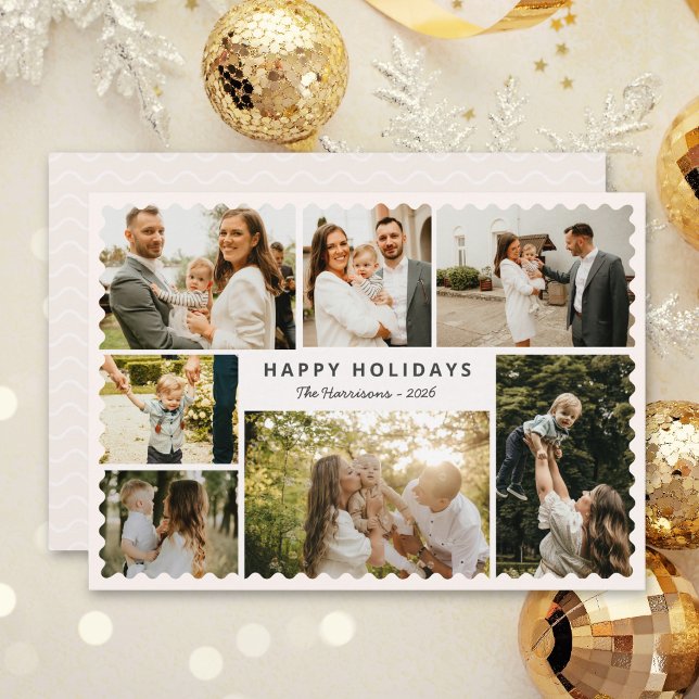 Modern Holiday Card with Photo Collage (Creator Uploaded)