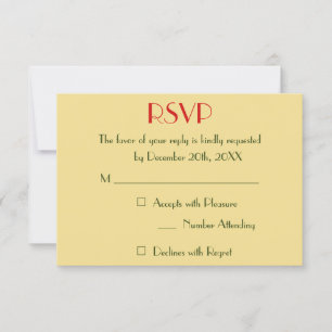Modern Holiday Christmas Wedding Faux Gold RSVP Card