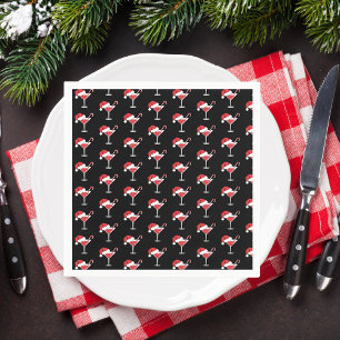 Modern Holiday Cocktail Christmas Cocktail  Napkins