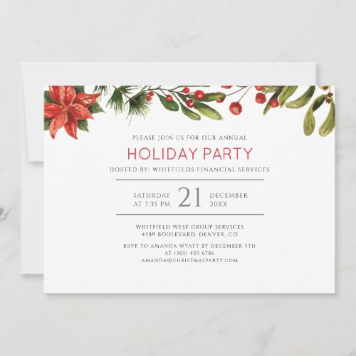 Modern Holiday Corporate Christmas Party Invitation