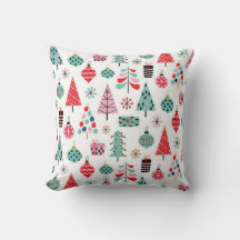 Modern Holiday Cushion | Cozy Christmas Pattern
