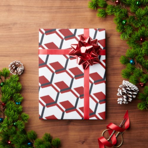 Modern Holiday Flipped Lid Pattern Wrapping Paper