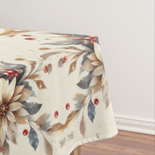 Modern Holiday Flowers Tablecloth