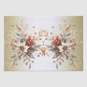 Modern Holiday Flowers Tissue Paper