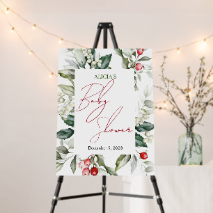 Modern Holiday Foam Core Baby Shower Welcome Sign
