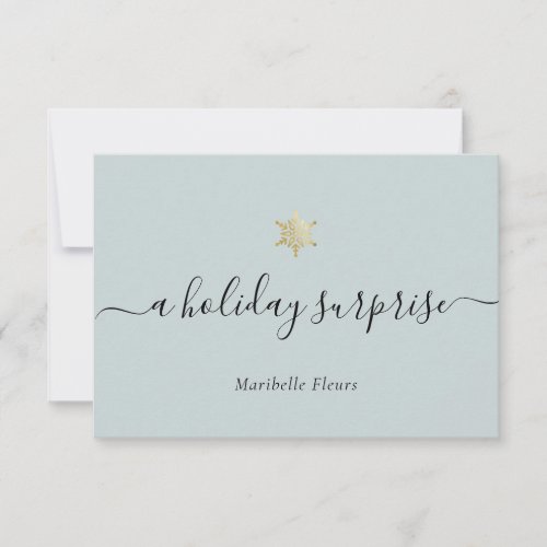 Modern Holiday Gift Certificate Gold Snowflake