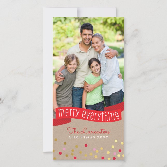MODERN HOLIDAY GREETING merry everything banner (Front)