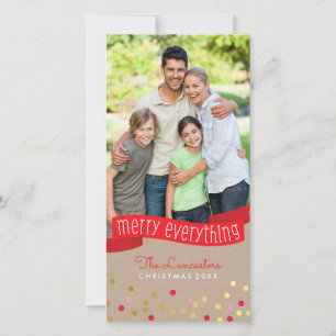 MODERN HOLIDAY GREETING merry everything banner