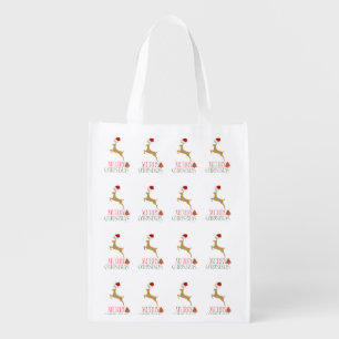 Modern Holiday Grocery Bag Christmas 