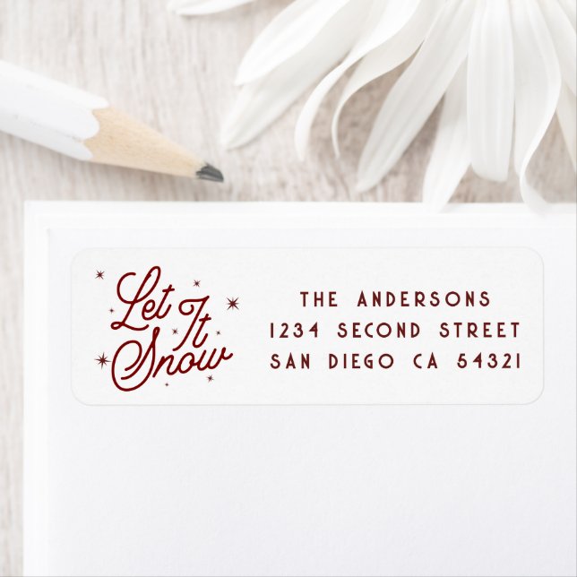 Modern Holiday Let It Snow Festive Script | Red Label (Insitu)