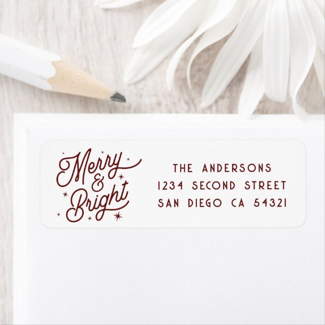 Modern Holiday Merry and Bright Script | Red  Label (Insitu)