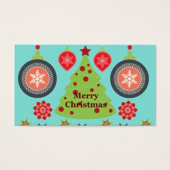 Modern Holiday Merry Christmas Tree Snowflakes by UniqueChristmasGifts at Zazzle