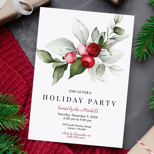 Modern Holiday Party Invitation