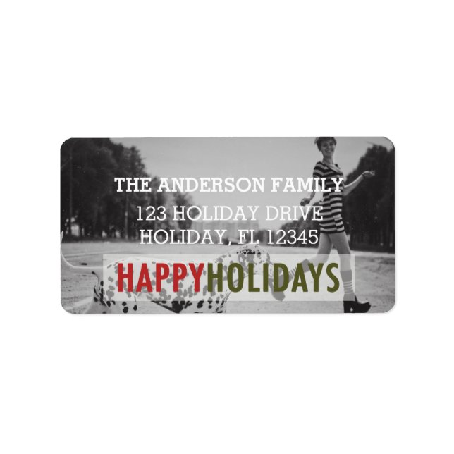 MODERN HOLIDAY | PHOTO ADRESS LABEL (Front)
