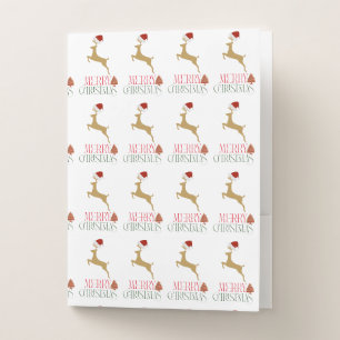 Modern Holiday Pocket Folder Christmas