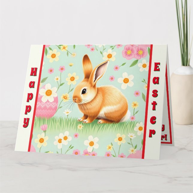 Modern Holiday Rabbit Easter Collection Card (Front)