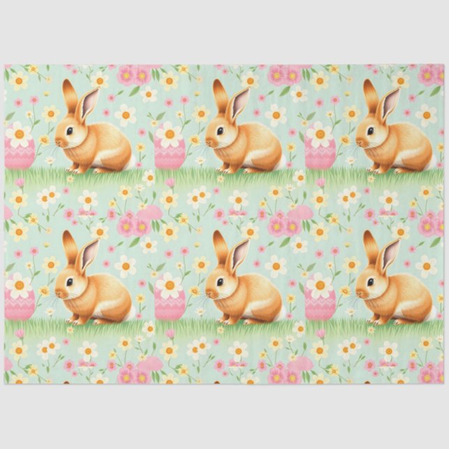 Modern Holiday Rabbit Easter Collection Tissue Paper (Front)