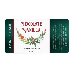 Modern holiday typography product label