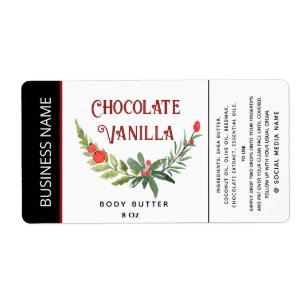 Modern holiday typography product label