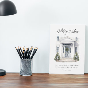 Modern Holiday Wishes Business Flat Holiday Card