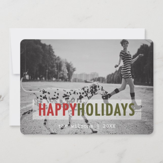 Modern Holidays | Holiday Photo Card (Front)