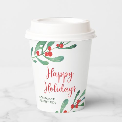 Modern Holly Company Holiday Party Paper Cups