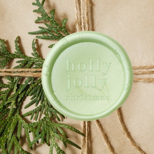 Modern  Holly Jolly Christmas Wax Seal Stamp