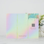 Modern Holographic Beauty Salon Tri-Fold Bruchures (Standing Front)