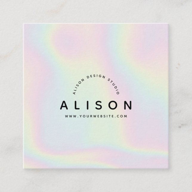 Modern Holographic Business Card (Front)