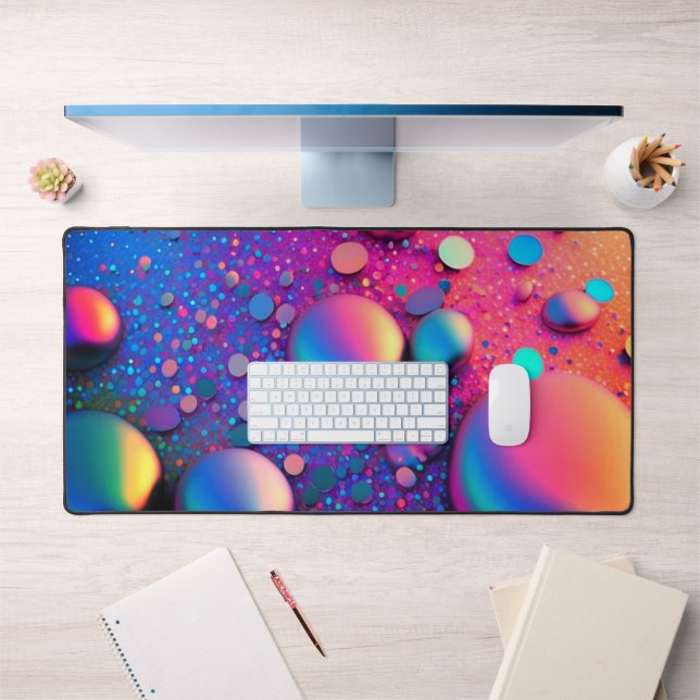 modern holographic  desk mat (Office 1)