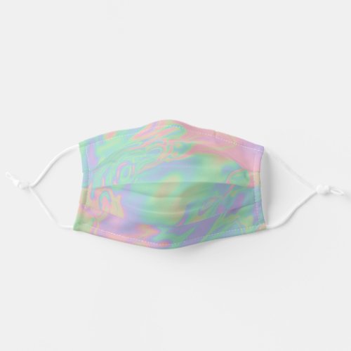Modern Holographic Effect Rainbow Pastel Adult Cloth Face Mask